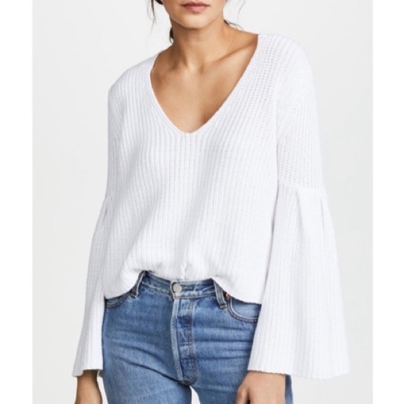 Free People Tops - LAST CHANCE!!! Free People Damsel Bell Sleeve Rib Knit Pullover